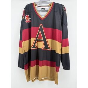 Coyote Promotions Atlanta United Jersey Men XL Black Red Gold Striped MLS Soccer